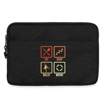 Eat Sleep Ballet Repeat - Laptop bag 13" - black - Front