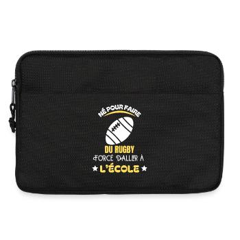 Born for school rugby - Laptop bag 13" - black - Front