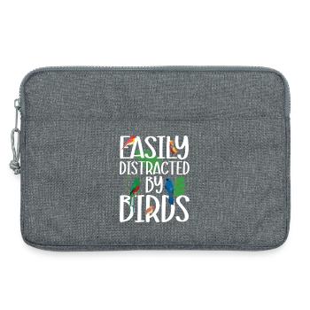 Leicht von Vögeln abgelenkt - Laptoptasche 13" - Grau meliert - Vorne