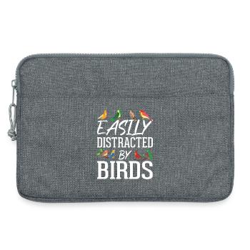Leicht von Vögeln abgelenkt - Laptoptasche 13" - Grau meliert - Vorne