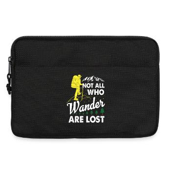 Tous ceux qui errent ne sont pas perdus - T-shirt de randonnée - Sacoche pour ordinateur portable 13 pouces - noir - Devant
