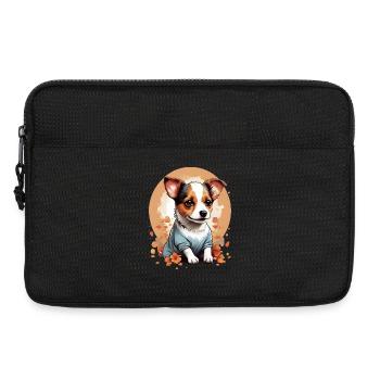 Cute Little Jack Russell Puppy - Laptop bag 13" - black - Front