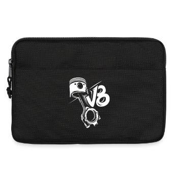 Piston V8 Graffiti Engine musclecars big block Logo - Laptop bag 13" - black - Front