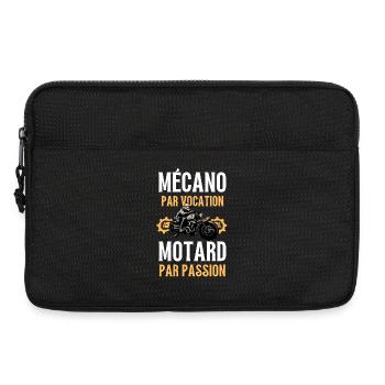 mécanicien et motard 2 - Sacoche pour ordinateur portable 13 pouces - noir - Devant