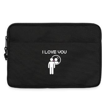 Ich liebe dich - I Love you - Laptoptasche 13" - Schwarz - Vorne