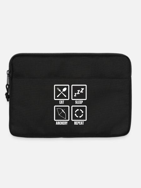 Eat Sleep Archery Repeat - Laptoptasche 13" - Schwarz