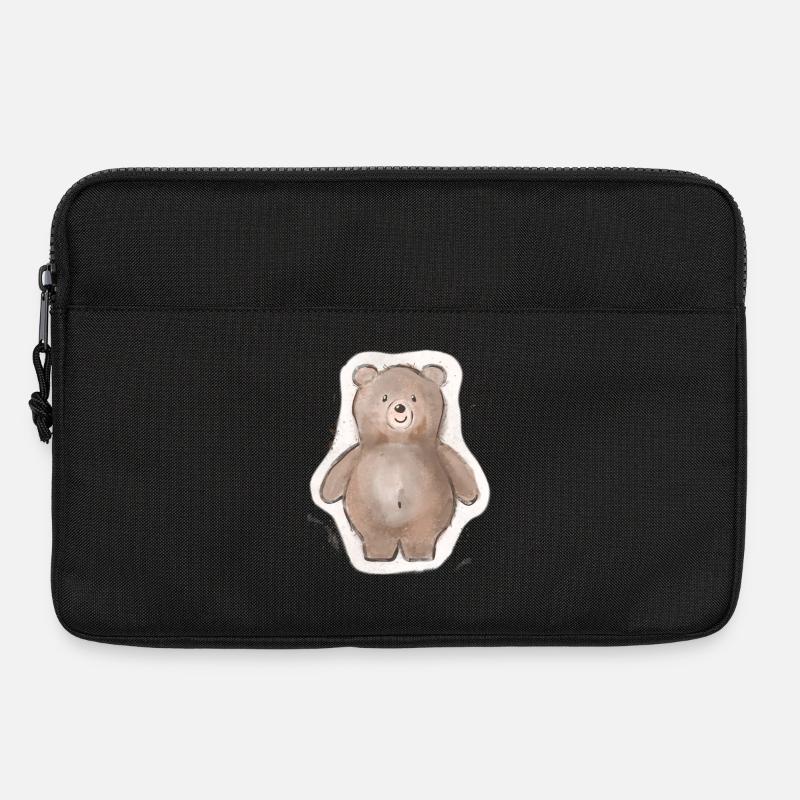 Dicker Bär - Laptoptasche 13" - Schwarz