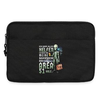 Lustige Alien - Laptoptasche 13" - Schwarz - Vorne