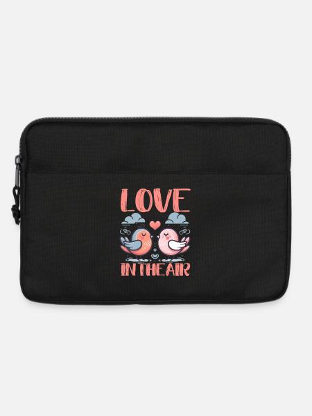 ROMANTIC CUTE BIRDS: LOVE IN THE AIR - Laptop bag 13" - black