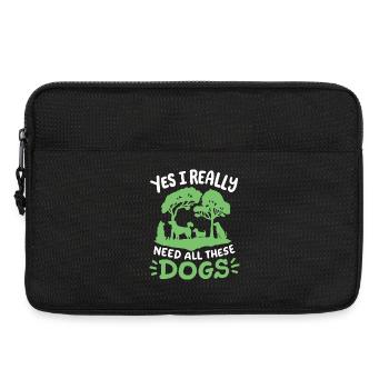 Hundeliebhaber Hundebesitzer - Laptoptasche 13" - Schwarz - Vorne