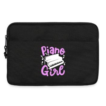 Klavierspielerin Klavier - Laptoptasche 13" - Schwarz - Vorne