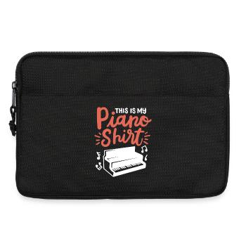 Klavierspieler Pianist - Laptoptasche 13" - Schwarz - Vorne