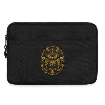 Mystic Owl Sitting on a Skull - Laptop bag 13" - black - Front