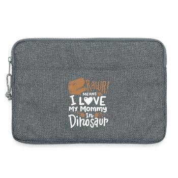 Dinosaurier Muttertag - Laptoptasche 13" - Grau meliert - Vorne