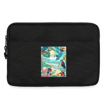 Toucan paradise - Laptop bag 13" - black - Front