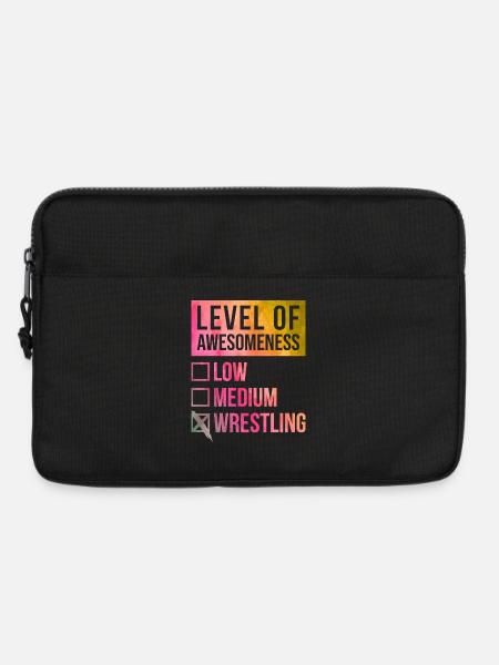 Wrestling Wrestling Wrestling - Laptoptasche 13" - Schwarz