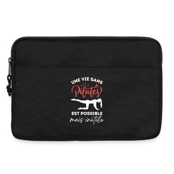 Une vie sans pilates est inutile - Sacoche pour ordinateur portable 13 pouces - noir - Devant