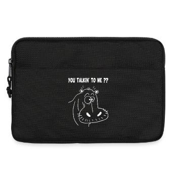Weißes Nilpferd - Laptoptasche 13" - Schwarz - Vorne