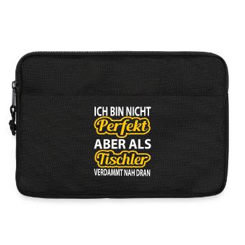 Ich bin nicht perfekt - als als Tischler nah dran - Laptoptasche 13" - Schwarz - Vorne