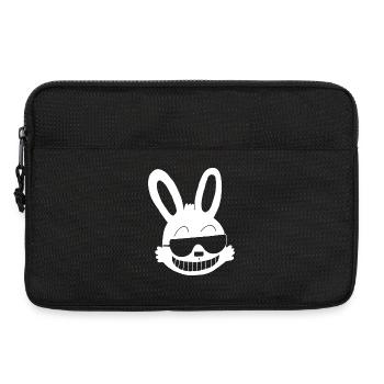 White rabbit showing off - Laptop bag 13" - black - Front