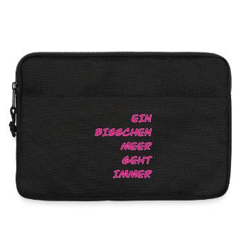Meerliebe Spruch Schriftzug - Laptoptasche 13" - Schwarz - Vorne