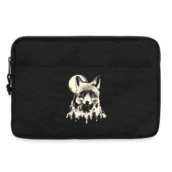 Renard, Forêt, Lune, Nature, Arbre, Clair de Lune, Animaux, Symbole - Sacoche pour ordinateur portable 13 pouces - noir - Devant