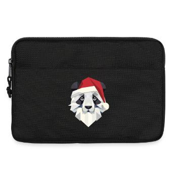 Merry Christmas Panda in Modern Style - Laptop bag 13" - black - Front