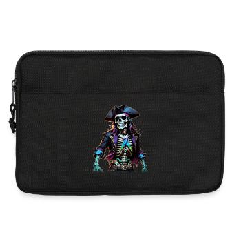 Illustration de squelette de pirate - Sacoche pour ordinateur portable 13 pouces - noir - Devant