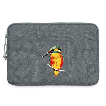 Lebendige Vogelkunst auf Textilien - Laptoptasche 13" - Grau meliert - Vorne