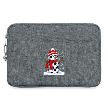 Bonhomme de neige ballons de football - Sacoche pour ordinateur portable 13 pouces - gris chiné - Devant
