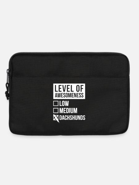 Dackel Dackel Dackel - Laptoptasche 13" - Schwarz