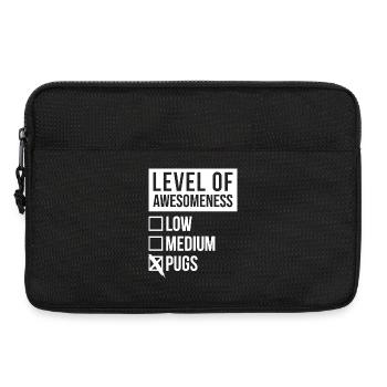 Mops Mops Mops - Laptoptasche 13" - Schwarz - Vorne