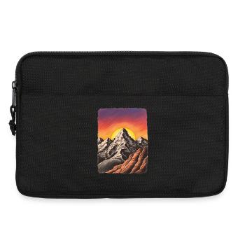 Montagne coucher de soleil - Sacoche pour ordinateur portable 13 pouces - noir - Devant
