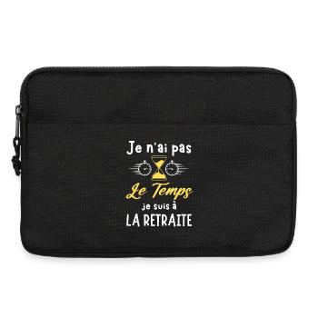 je n ai pas le temps je suis à la retraite 1 - Sacoche pour ordinateur portable 13 pouces - noir - Devant
