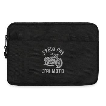 Je peux pas j ai moto - Sacoche pour ordinateur portable 13 pouces - noir - Devant