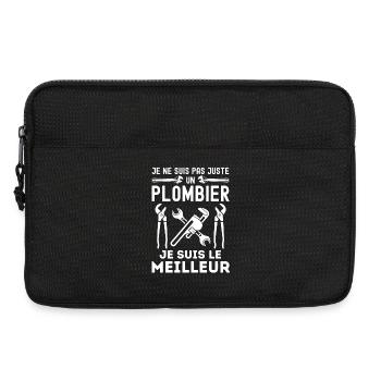 Je suis le meilleur plombier - Sacoche pour ordinateur portable 13 pouces - noir - Devant