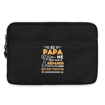 Papa meilleur réparateur bricoleur - Sacoche pour ordinateur portable 13 pouces - noir - Devant