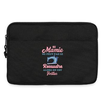 Mamie couturière - Sacoche pour ordinateur portable 13 pouces - noir - Devant