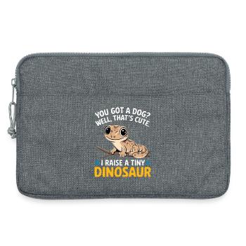Lustige winzige Dinosaurier-Eidechse - Laptoptasche 13" - Grau meliert - Vorne