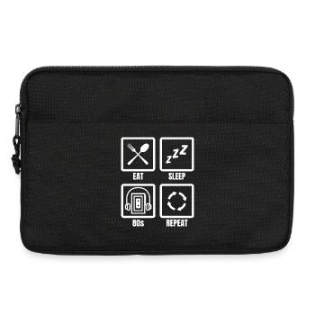 Manger dormir 80s Répéter - Sacoche pour ordinateur portable 13 pouces - noir - Devant