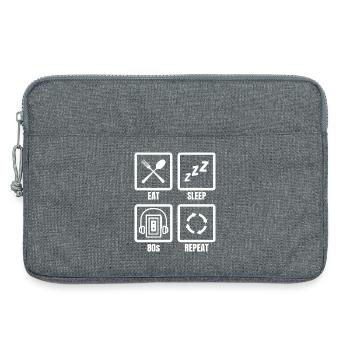 Eat Sleep 80s Repeat - Laptoptasche 13" - Grau meliert - Vorne