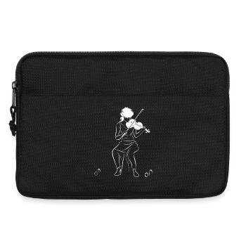 Violinist Drawing - Laptop bag 13" - black - Front