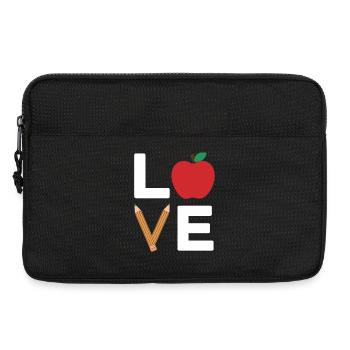 Ich liebe Apple Pencil Typografie - Laptoptasche 13" - Schwarz - Vorne