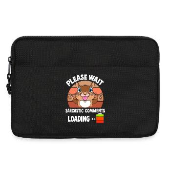 Lustige Eichhörnchen - Laptoptasche 13" - Schwarz - Vorne
