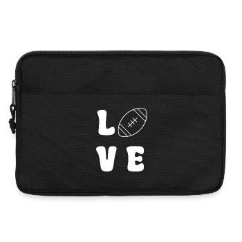 A Football L V E White2 - Laptop bag 13" - black - Front