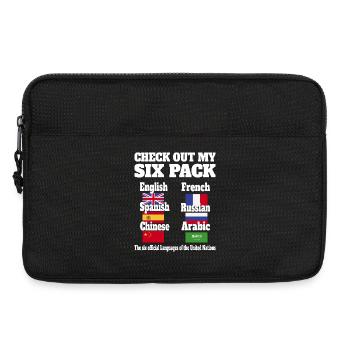 Sprachen Sixpack - Laptoptasche 13" - Schwarz - Vorne