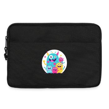 süsses und lustiges knuddel-kuschel monster kinder - Laptoptasche 13" - Schwarz - Vorne