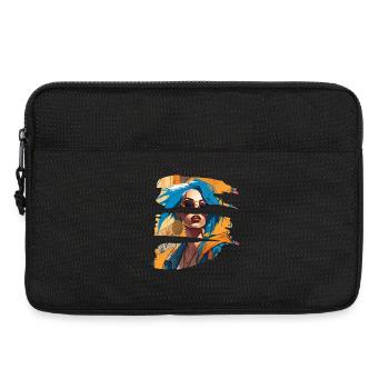 fille girlie sauvage punk freestyle amour peace style - Sacoche pour ordinateur portable 13 pouces - noir - Devant
