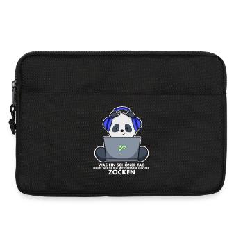Panda Gamer - schönes Wetter - Laptoptasche 13" - Schwarz - Vorne