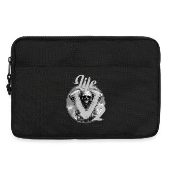 V-Twin Motorrad Skull Design - Laptoptasche 13" - Schwarz - Vorne
